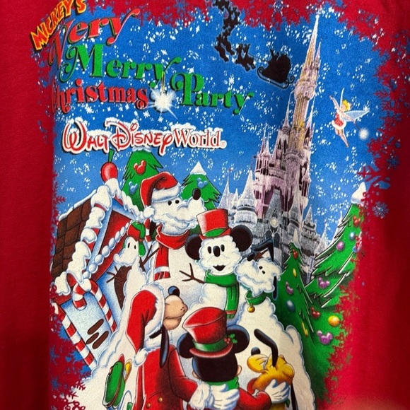 Disney Vintage  2008 2XL crewneck Christmas sweatshirt magic kingdom unisex - Picture 6 of 8